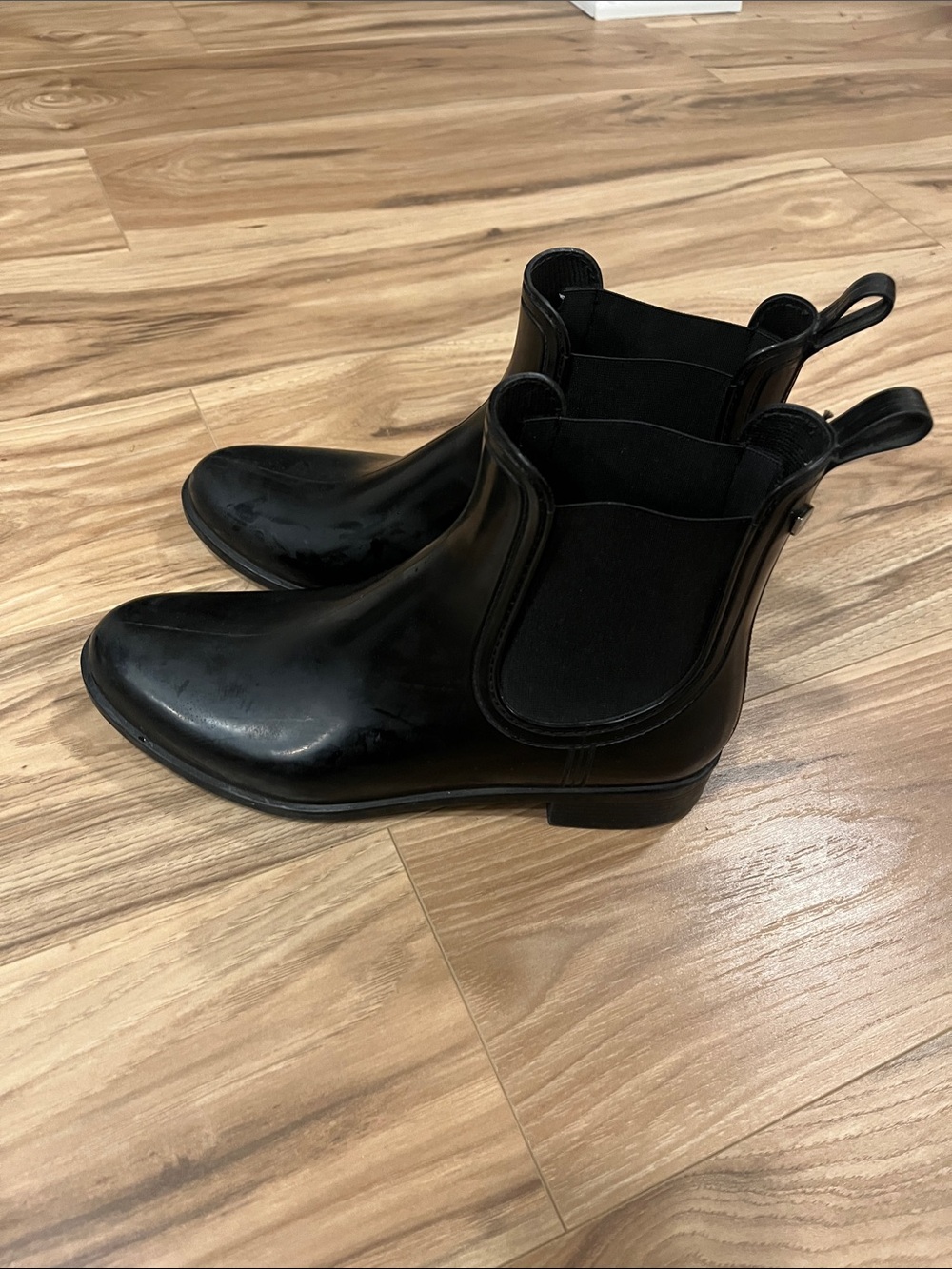 Aldo Black Chelsea-Style Ankle Rain Boots